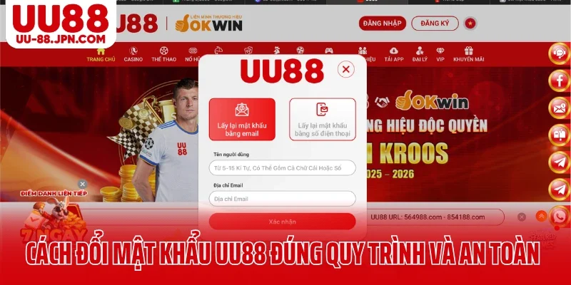 Cách đổi mật khẩu UU88 đúng quy trình và an toàn