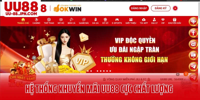Hệ thống khuyến mãi UU88 cực chất lượng dành cho bạn