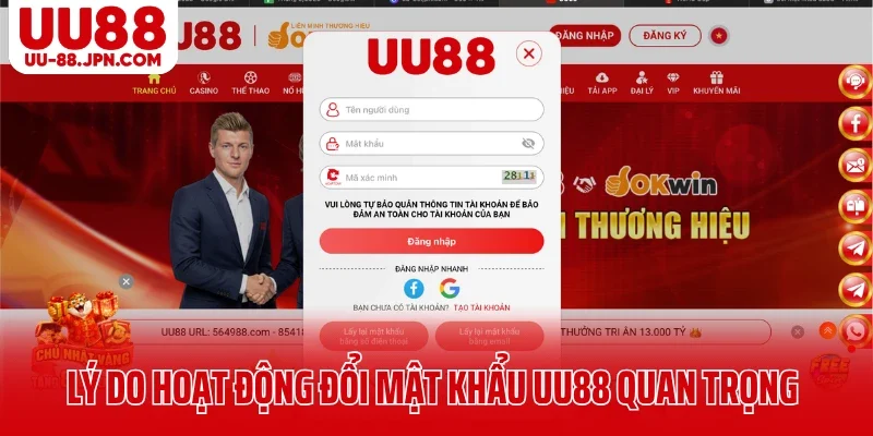 Lý do hoạt động đổi mật khẩu UU88 quan trọng
