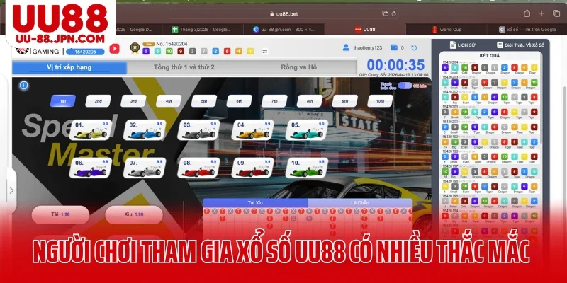 Người chơi mới tham gia xổ số UU88 có nhiều thắc mắc