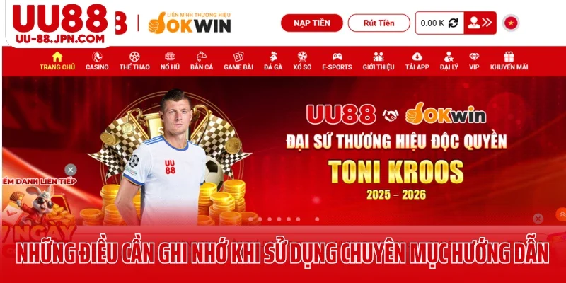 Những điều cần ghi nhớ khi sử dụng chuyên mục hướng dẫn