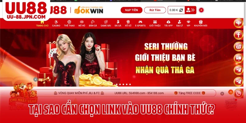 Tại sao người chơi cần chọn link vào UU88 chính thức?